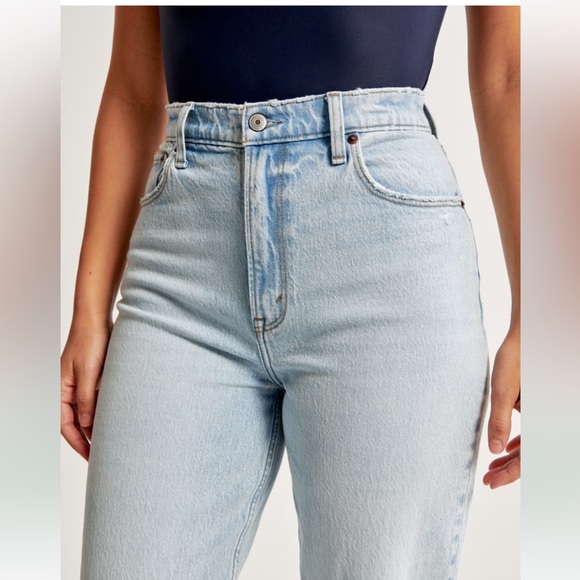 New Abercrombie & Fitch Curve Love Ultra High Rise 90s Straight Jean size 28 - Picture 7 of 14
